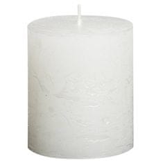 Vidaxl Rustikalne stebričaste sveče 6 kosov 80x60 mm bele