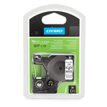 Dymo 16960 (S0718070) D1 19mm x 5,5m črno na belo poseben - permanentni poliester