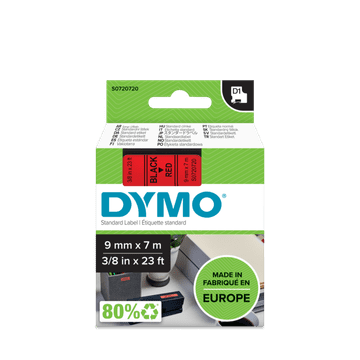 Dymo 40917 (S0720720) D1 črno na rdečo 9mm x 7m, etiketa