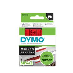 Dymo 45807 (S0720870) D1 črno na rdečo 19mm x 7m, etiketa