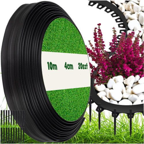 MG Garden Border vrtni robnik 10m / 4cm, črna