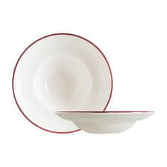 Bonna Linea Burgundy globoki krožnik Gourmet / 24cm / 400ml / 6kos