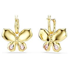 Swarovski Pozlačeni uhani 2v1 Metulj s kristali Idyllia 5709953
