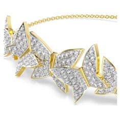 Swarovski Pozlačena zapestnica z metuljčkom in prozornimi kristali Idyllia Lilia 5736072