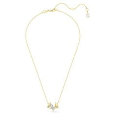 Swarovski Elegantna pozlačena ogrlica Metulj Idilija Lilija 5736068