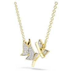 Swarovski Elegantna pozlačena ogrlica Metulj Idilija Lilija 5736068