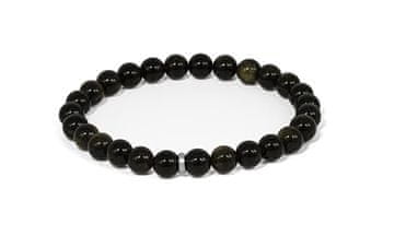 Zapestnica iz obsidiana z biseri MINK142/20