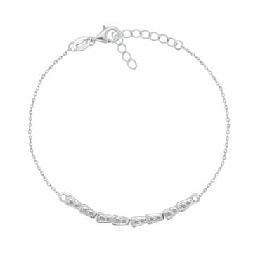 Brilio Silver Srebrna ženska zapestnica s cirkoni BRC238W