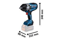 Bosch AKUMULATORSKI UDARNI KLJUČ 1/2' GDS 18V-1000 2*5.0AH