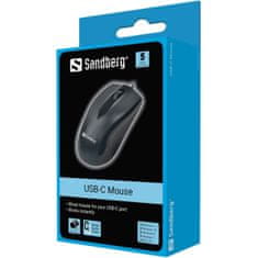 Sandberg miška, USB-C, 3 gumbi, 120DPI, črna (631-04)