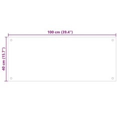 Vidaxl Kuhinjska zaščitna obloga prozorna 100x40 cm kaljeno steklo