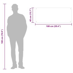 Vidaxl Kuhinjska zaščitna obloga prozorna 100x40 cm kaljeno steklo