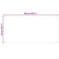 Vidaxl Kuhinjska zaščitna obloga prozorna 100x50 cm kaljeno steklo