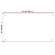 Vidaxl Kuhinjska zaščitna obloga prozorna 90x50 cm kaljeno steklo