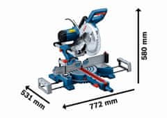Bosch POŠEVNA ŽAGA GCM 254 D 1800W