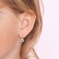 Cutie Jewellery Zlati otroški uhani C2154-10-X-1 (Barva svetlo zelena)