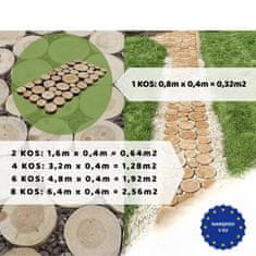 TIMMLUX Pohodni panel iz hlodov lesa iglavcev z lubjem 80 x 40 x 2cm