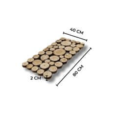TIMMLUX Pohodni panel iz hlodov lesa iglavcev z lubjem 80 x 40 x 2cm
