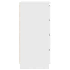 Vidaxl Komoda bela 37,5x35x76 cm inženirski les