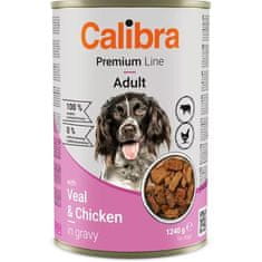 Calibra Dog Premium cons. s teletino in piščancem 1240g