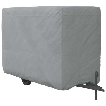 Vidaxl Pokrov za prikolico za konje siva 334x148x230cm netkana tkanina