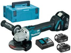 Makita AKUMULATORSKI KOTNI BRUSILNIK 125MM 18V 3*5.0AH LI-LO