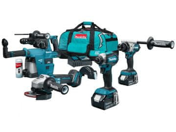 Makita ZESTAW COMBO LXT18V DGA504+DDF486+DTD153+DHR243+DX07 2*5.0AH