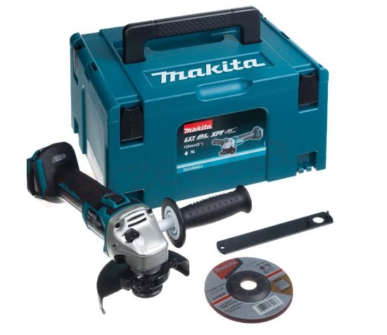 Makita AKUMULATORSKI KOTNI BRUSILNIK 125MM 18V 0*AH LI-LO MAKPAC
