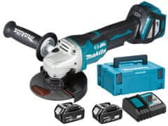 Makita AKUMULATORSKI KOTNI BRUSILNIK 125MM BLDC 18V LI-LO MAKPAC