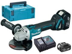 Makita AKUMULATORSKI KOTNI BRUSILNIK 125MM 18V 2*5,0AH LI-LO