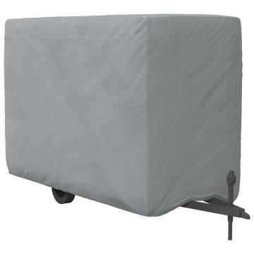 Vidaxl Pokrov za prikolico za konje siva 396x178x250cm netkana tkanina