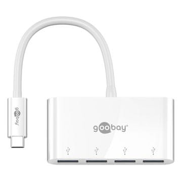 Goobay USB-C na 4x USB 3.0 A bel USB hub