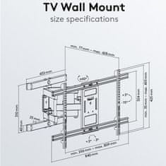 Goobay TV wall mount Pro FULLMOTION (XL) 43-100" do 60kg 49746 nosilec za TV