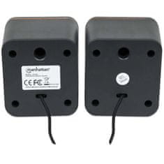Manhattan 2600 2.0 6W USB 3.5mm črni zvočniki