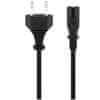 Europlug type C CEE 7/16 - C7 250V(AC) 1,5m črn napajalni kabel