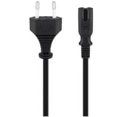 Goobay Euro C7 - 2-pin 1,5m črn napajalni kabel