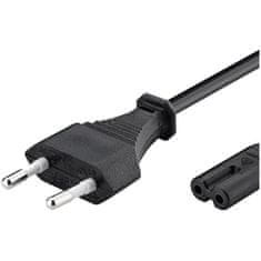 Goobay Euro C7 - 2-pin 1,5m črn napajalni kabel