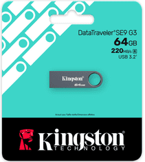 Kingston DataTraveler SE9 G3 USB ključ, 64GB, USB 3.2 Gen1 (KE-U2X64-1AC)