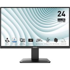 MSI PRO MP2412 monitor, FHD, VA, 100Hz, črn
