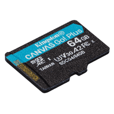 Kingston SPOMINSKA KARTICA 64GB 4K microSD (2v1 MICRO-SDXC ) 200MB/s