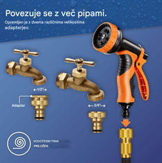 VonHaus raztegljiva cev, 15 m