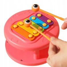 Aga4Kids Vlečni polž s ksilofonom Roza