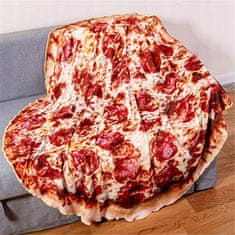 Korbi Velika odeja pizza, plažna brisača ali pregrinjalo, 150x150 cm, darilo