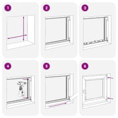 Vidaxl Kletno okno RISOR 60x80 cm vrtljivo-nagibno DIN levo antracitno