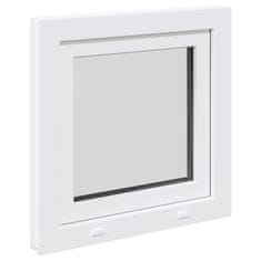 Vidaxl Kletno okno RISOR 50x50 cm vrtljivo-nagibno DIN levo belo