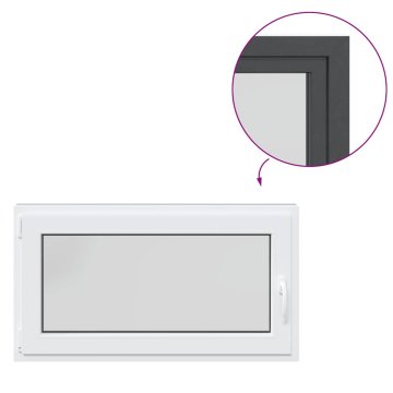 Vidaxl Kletno okno RISOR 110x50 cm vrtljivo-nagibno DIN levo antracitno