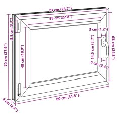 Vidaxl Kletno okno RISOR 80x70 cm vrtljivo-nagibno DIN levo antracitno