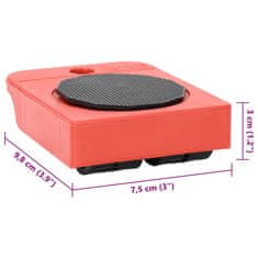 Vidaxl Pohištveni valjčki 8 kosov z dvigali rdeči 9,8 x 7,5 x 3 cm 150 kg