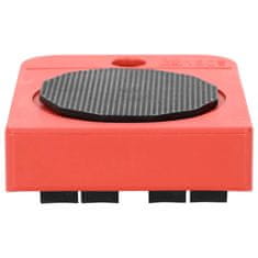 Vidaxl Pohištveni valjčki 8 kosov z dvigali rdeči 9,8 x 7,5 x 3 cm 150 kg