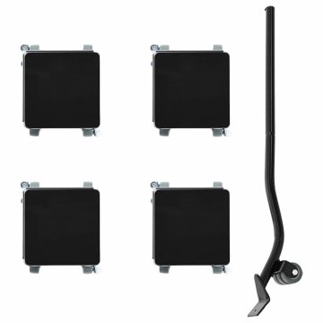 Vidaxl Pohištveni valjčki 4 kosi z dvigalom 13,5x13,5x6 cm jeklo 1300 kg